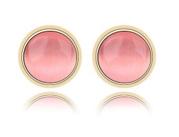 Pink Opal Stud Earrings